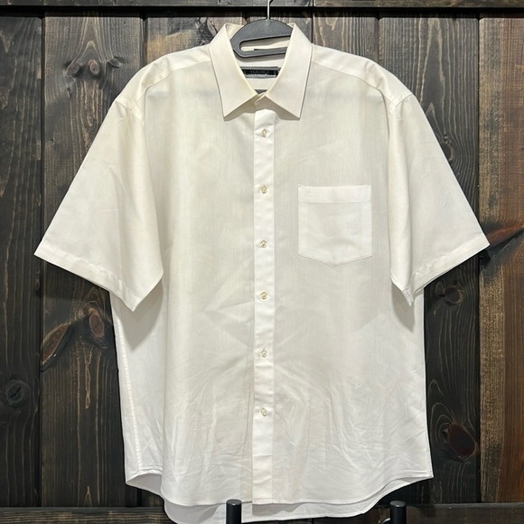 Versace Classic V2 Shirt Vintage Dress Button Down White Embroidered 17 Short - Picture 1 of 11